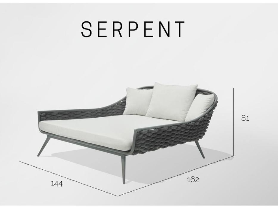 шезлонг  Serpent Skylinedesign  [23510] серый