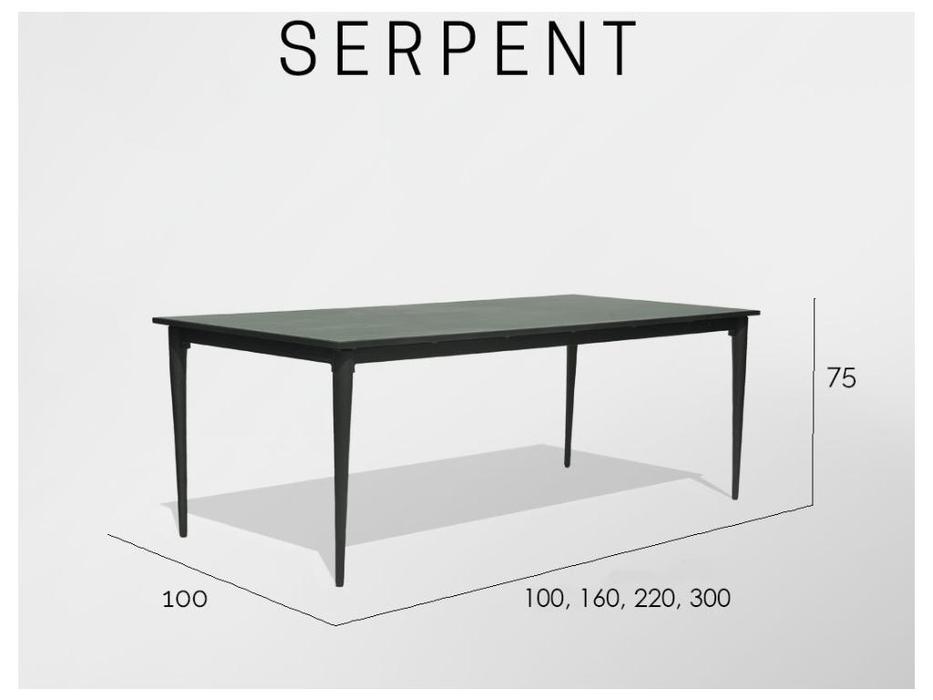 стол садовый  Serpent Skylinedesign  [23518.10] керамика, серый