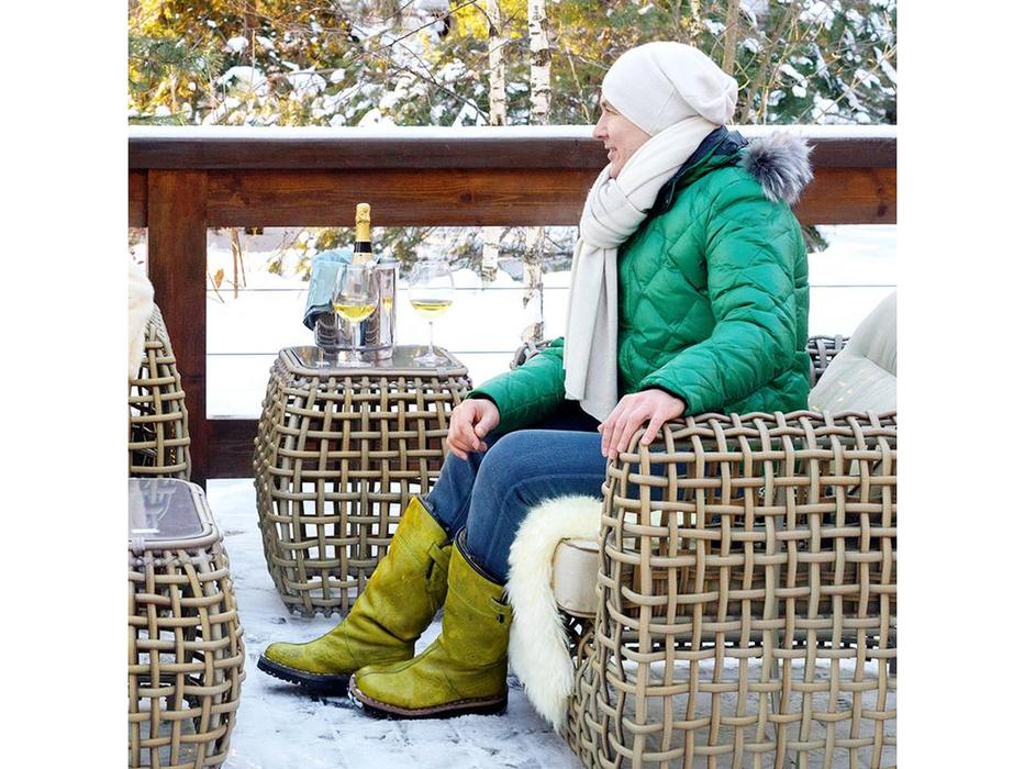 стол кофейный со стеклом Dynasty Skylinedesign  [22385] бежевый