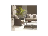 кресло садовое с подушками Malta Skylinedesign  [2021] черный кофе, белый