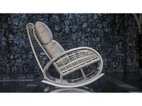 кресло-качалка с подушками Taurus Skylinedesign  [22858] OFF WHITE MUSHROOM