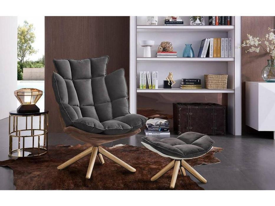 кресло вращающееся Modern ESF  [DC-1565C] коричневый, серый