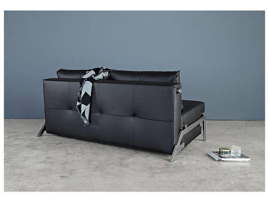 диван-кровать 140 ножки хром тк.528 Cubed Innovation  синий