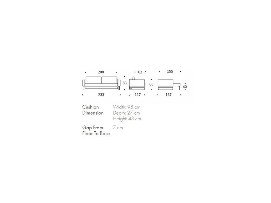 диван 3-х местный тк.563 Cassius delux E.L. Innovation  [95-748282563-0-2] бежевый