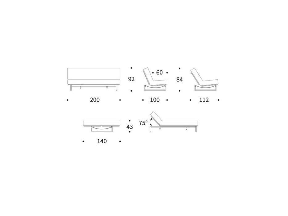 диван-кровать раскладной Fraction Innovation  [528017140-2-2/1543281] зеленый