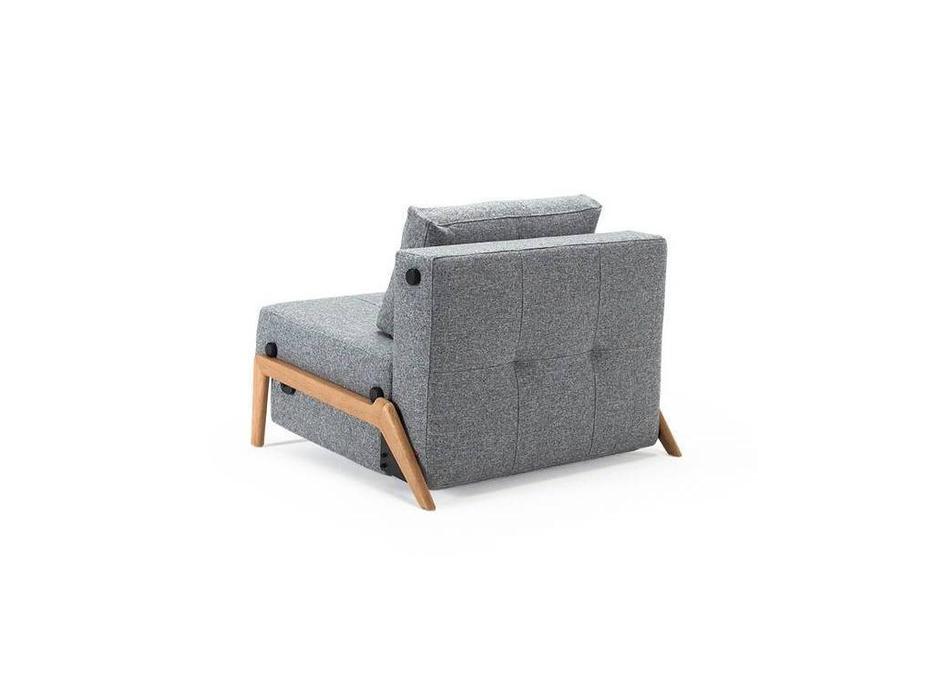 кресло-кровать тк.565 ножки дерево Cubed Innovation  серый