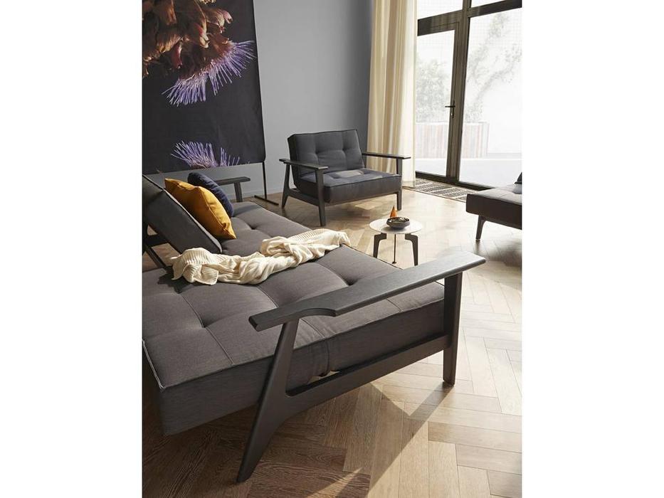 кресло с деревянными подлокотниками тк.509 Splitback Innovation  серый