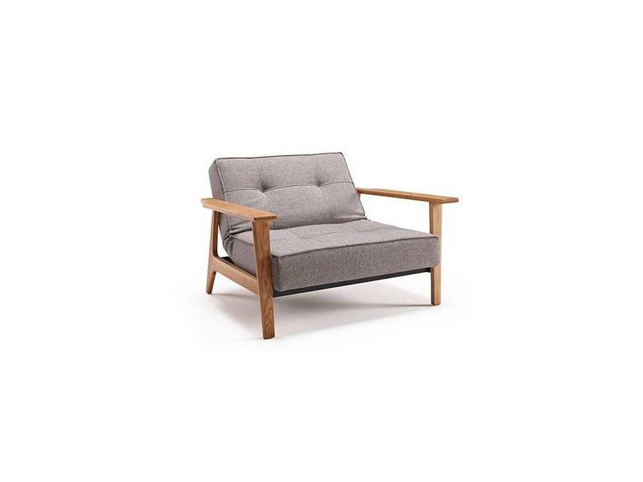 кресло с деревянными подлокотниками тк.509 Splitback Innovation  серый