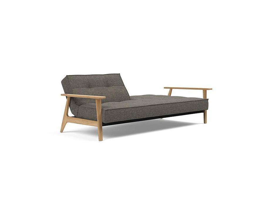 диван с деревянными подлокотниками тк216 Splitback Innovation  серый