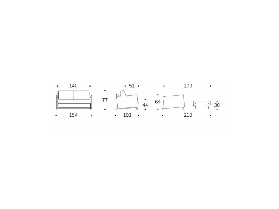 диван-кровать раскладной Cubed 02 Innovation  [95-744002020528-2] темно синий