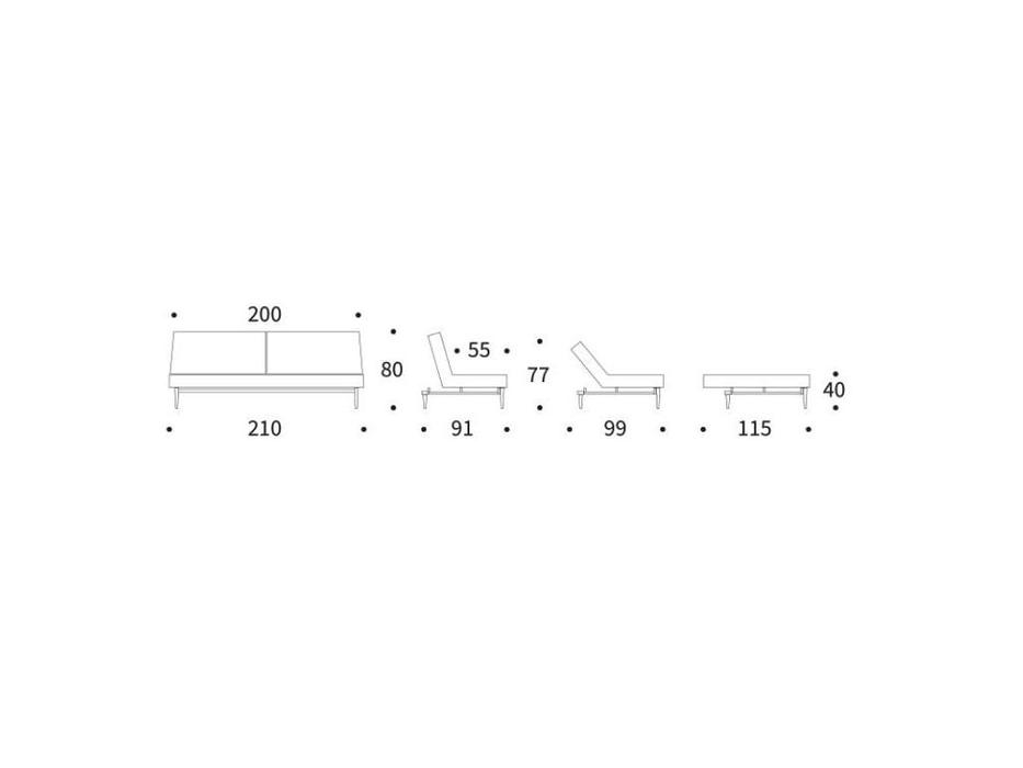 диван-кровать 3-х местный Splitback: Innovation [95-741010512-10-3-2] (синий)