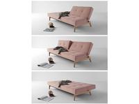 диван с деревянными ножками Splitback Innovation  розовый