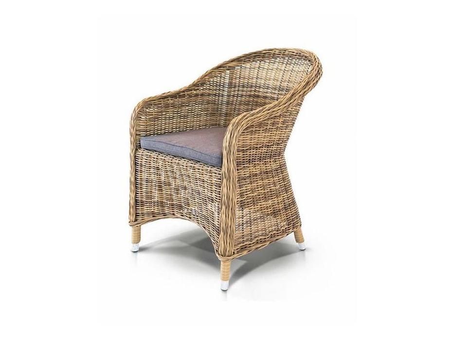кресло садовое с подушкой Равенна 4SIS  [YH-C1103W] соломенный