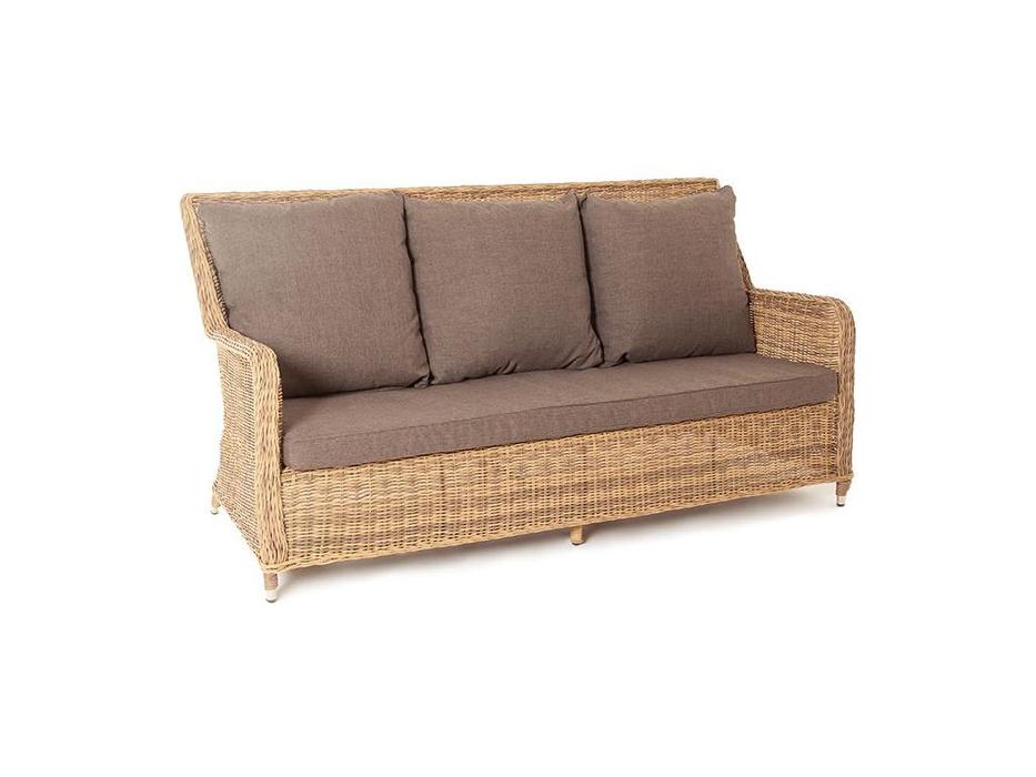 диван садовый с подушками Гляссе 4SIS  [YH-C3579W-2] соломенный