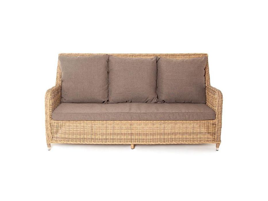 диван садовый с подушками Гляссе 4SIS  [YH-C3579W-2] соломенный