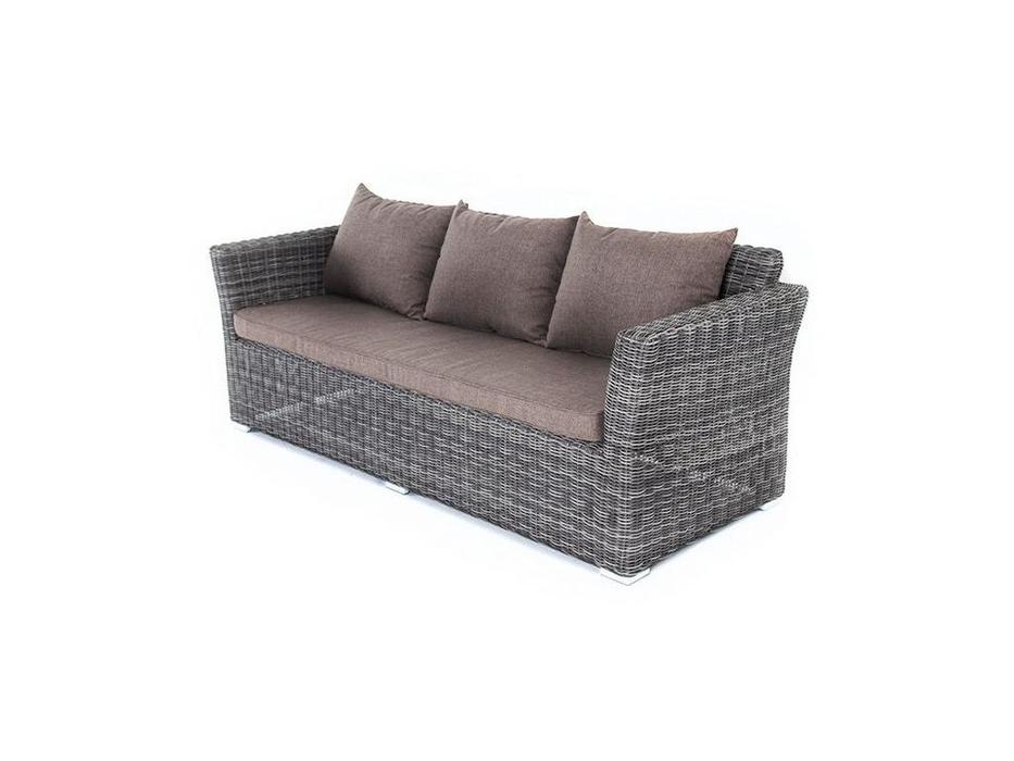 диван садовый с подушками Капучино 4SIS  [YH-C3130W-3 graphite] графит