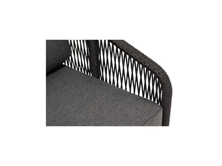 кресло садовое с подушками Канны 4SIS  [KAN-A-001 RAL7024 SH D-grey(D-gray019)] темно серый