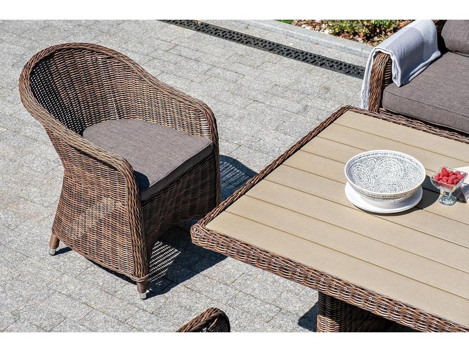 кресло садовое с подушкой Равенна 4SIS  [YH-C1103W brown1] коричневый
