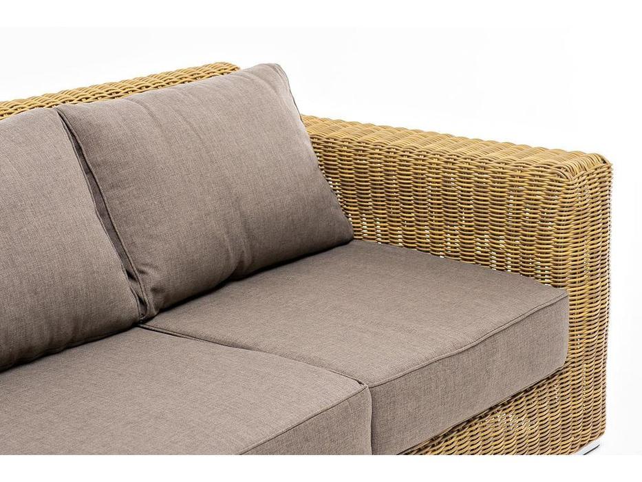 диван садовый с подушками Боно 4SIS  [YH-C3515W] соломенный