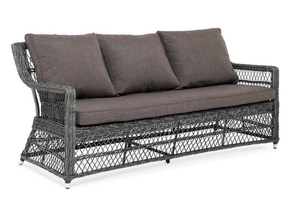 диван садовый с подушками Гранд Латте 4SIS  [YH-C3881W graphite] графит