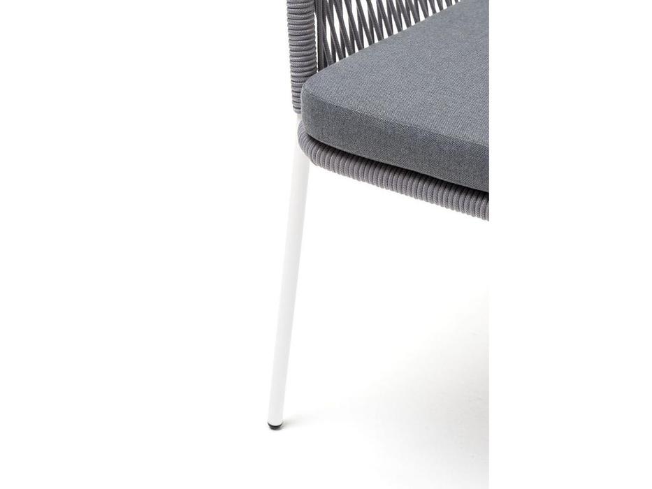 стул садовый с подушкой Лион 4SIS  [LIO-CH-st001 W H-grey(H-gray)] серый