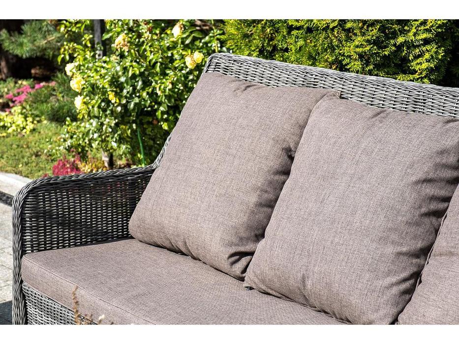 диван садовый с подушками Гляссе 4SIS  [YH-C3579W-2 graphite] графит