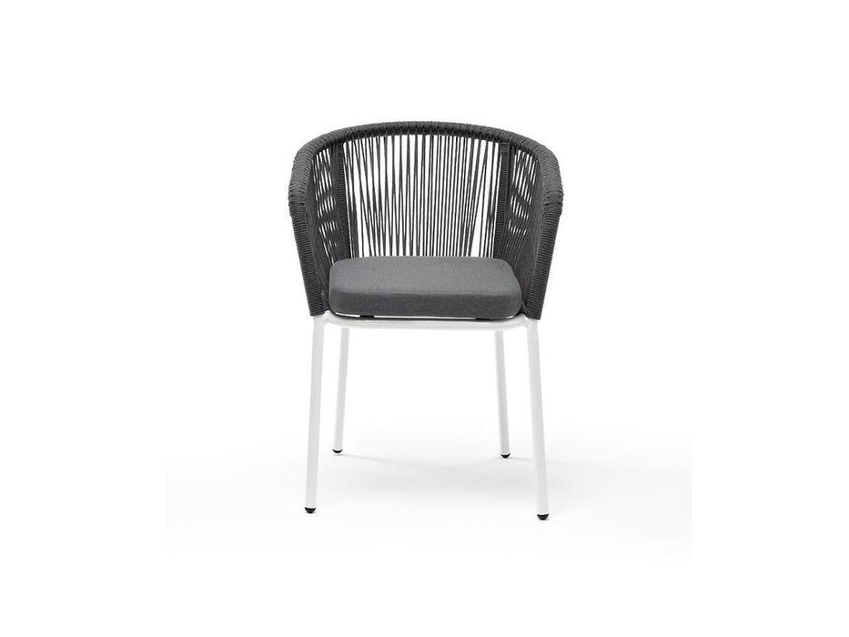 стул с подушкой Марсель 4SIS  [MAR-CH-001 W SH grey(gray)] серый, белый