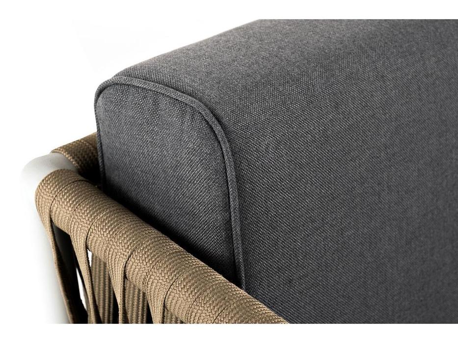 диван садовый с подушками Касабланка 4SIS  [KAS-S-3-001 RAL7035 Mua G-brown(gray017)] серый
