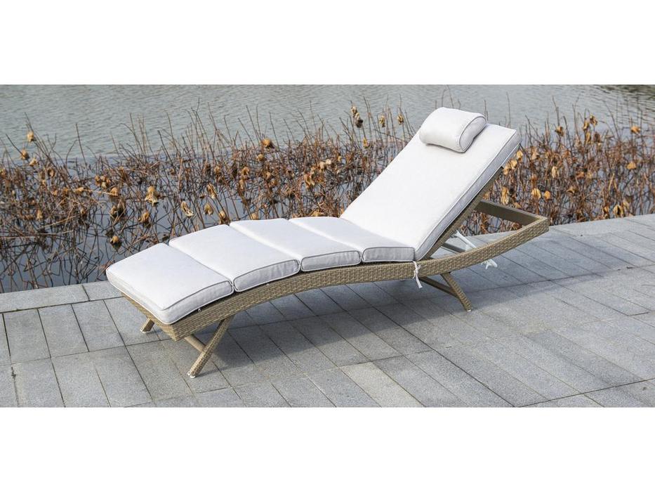 шезлонг с матрасом Лиссабон 4SIS  [GFCA200-A] соломенный