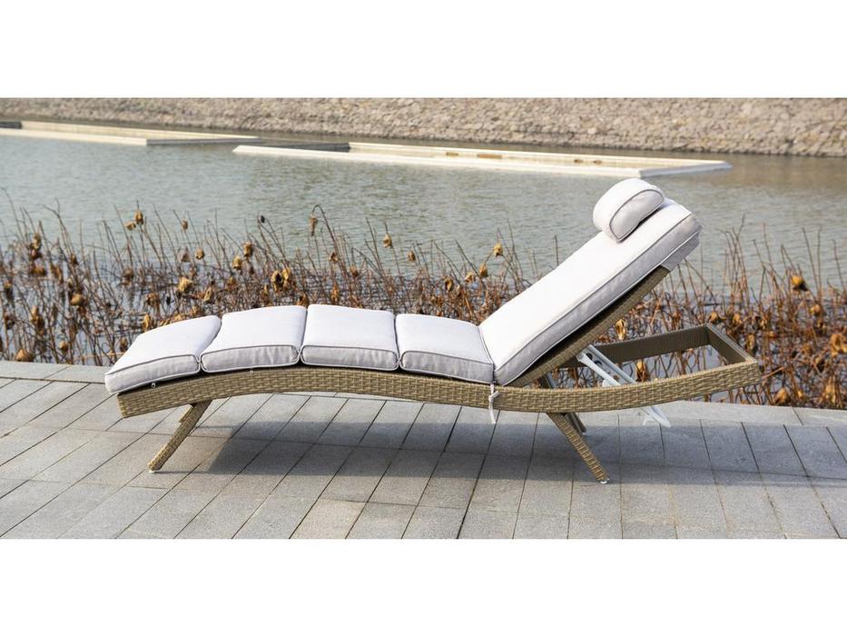 шезлонг с матрасом Лиссабон 4SIS  [GFCA200-A] соломенный