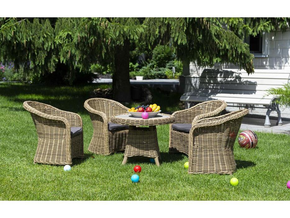 стол садовый кофейный Равенна 4SIS  [YH-S4329P] соломенный