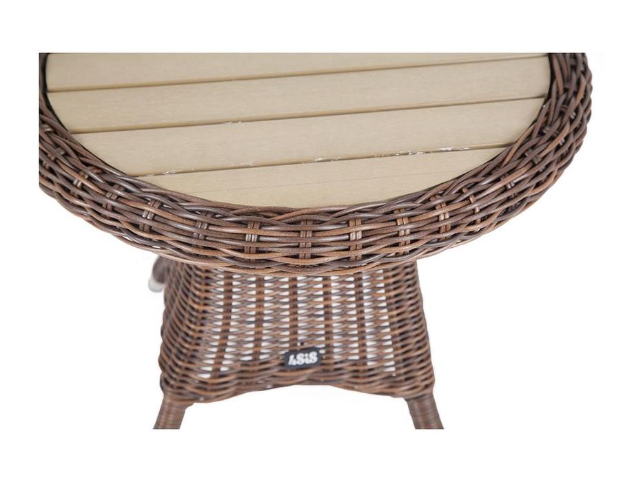 стол садовый кофейный Равенна 4SIS  [YH-S4329P brown] коричневый