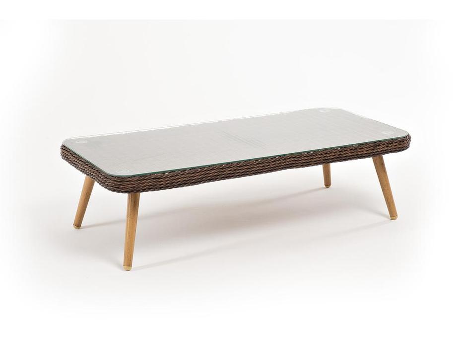 стол садовый журнальный Прованс 4SIS  [YH-SYH272W-T brown] коричневый