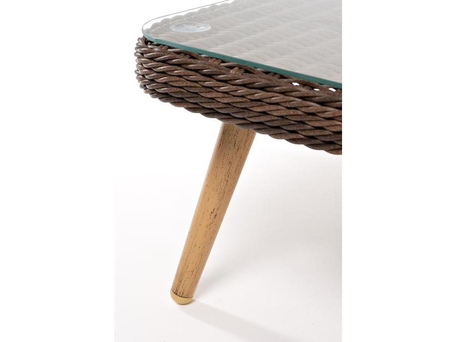 стол садовый журнальный Прованс 4SIS  [YH-SYH272W-T brown] коричневый