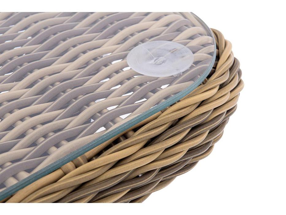 стол садовый журнальный Прованс 4SIS  [YH-SYH272W-T] соломенный