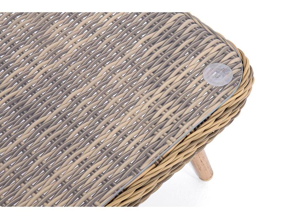 стол садовый журнальный Прованс 4SIS  [YH-SYH272W-T] соломенный