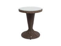 стол садовый со стеклянной столешницей Леванте 4SIS  [YH-T4612G brown] коричневый