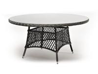 стол садовый со стеклянной столешницей Эспрессо 4SIS  [YH-T1661G-1 graphite] графит