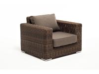 кресло садовое с подушками Боно 4SIS  [YH-C1515W brown] коричневый