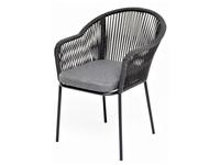 стул садовый с подушкой Лион 4SIS  [LIO-CH-001 RAL7022 Mua grey(gray017)] темно серый