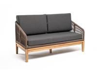 диван садовый с подушками Канны 4SIS  [KAN-S-2-T001 brown(D-gray019)] коричневый