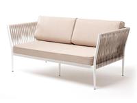 диван садовый с подушками Касабланка 4SIS  [KAS-S-2-001 RAL7035 SH G-brown(S-ivo)] серо- коричневый