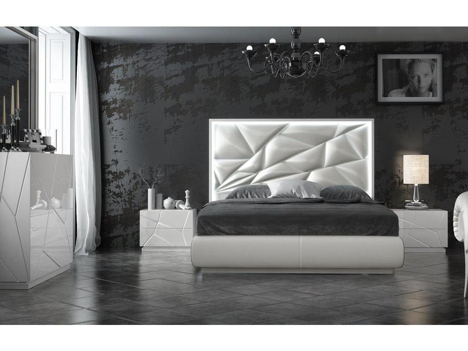 кровать двуспальная 180х200 KIU 1243 Franco Furniture  белый