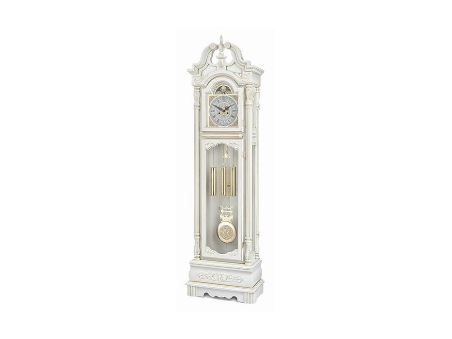 часы напольные  Белый Лебедь Gold Columbus  [CR9221-PG] белый, золото
