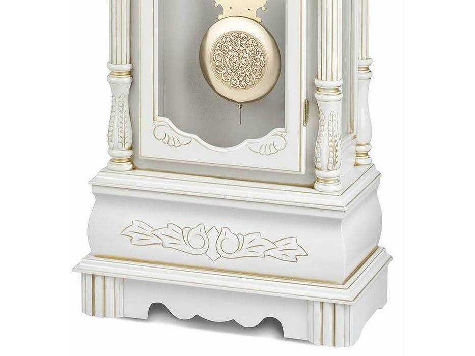 часы напольные  Белый Лебедь Gold Columbus  [CR9221-PG] белый, золото