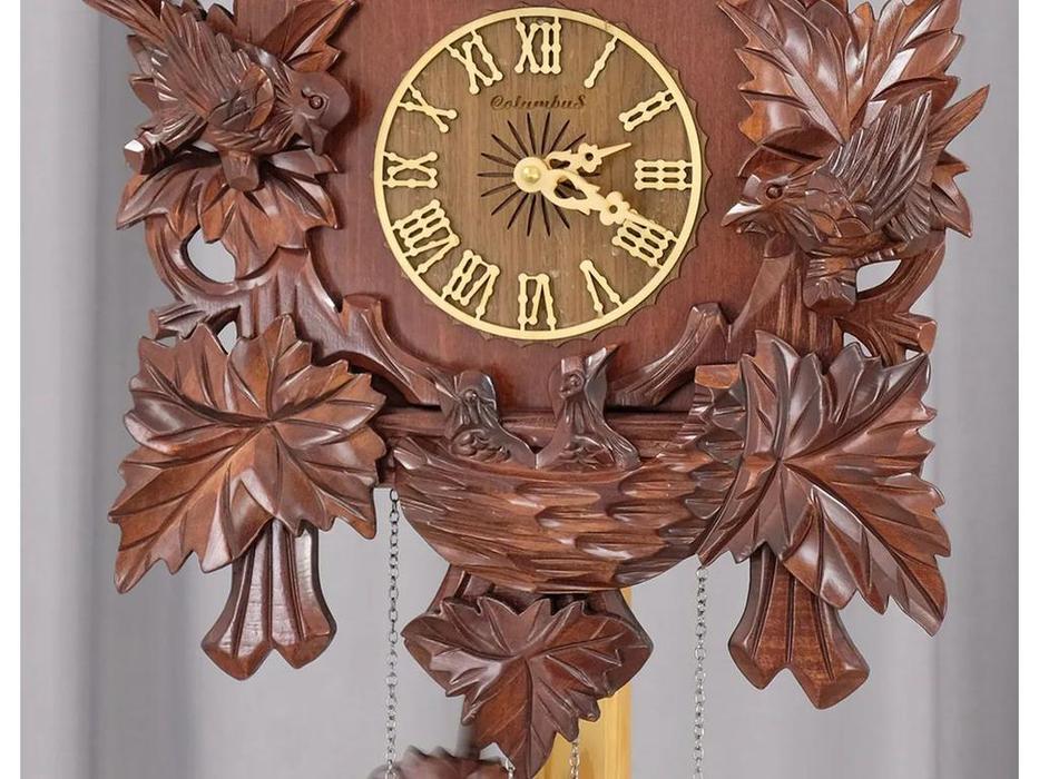 часы настенные с кукушкой Куклы Columbus  [CQ-039] коричневый