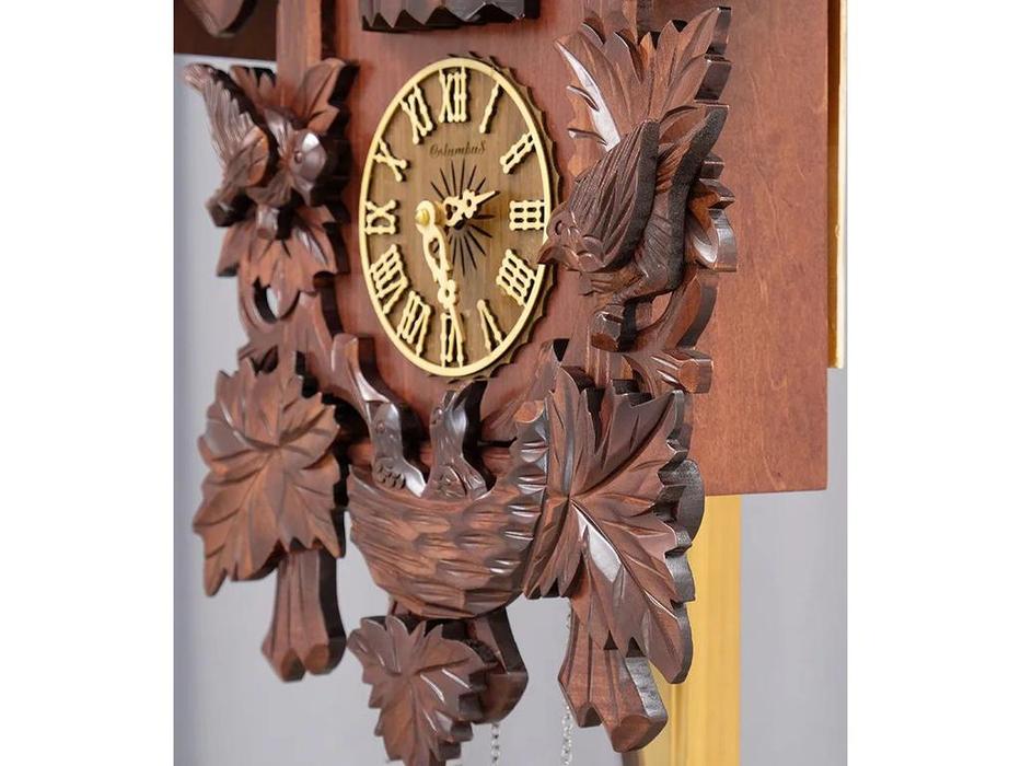 часы настенные с кукушкой Куклы Columbus  [CQ-039] коричневый