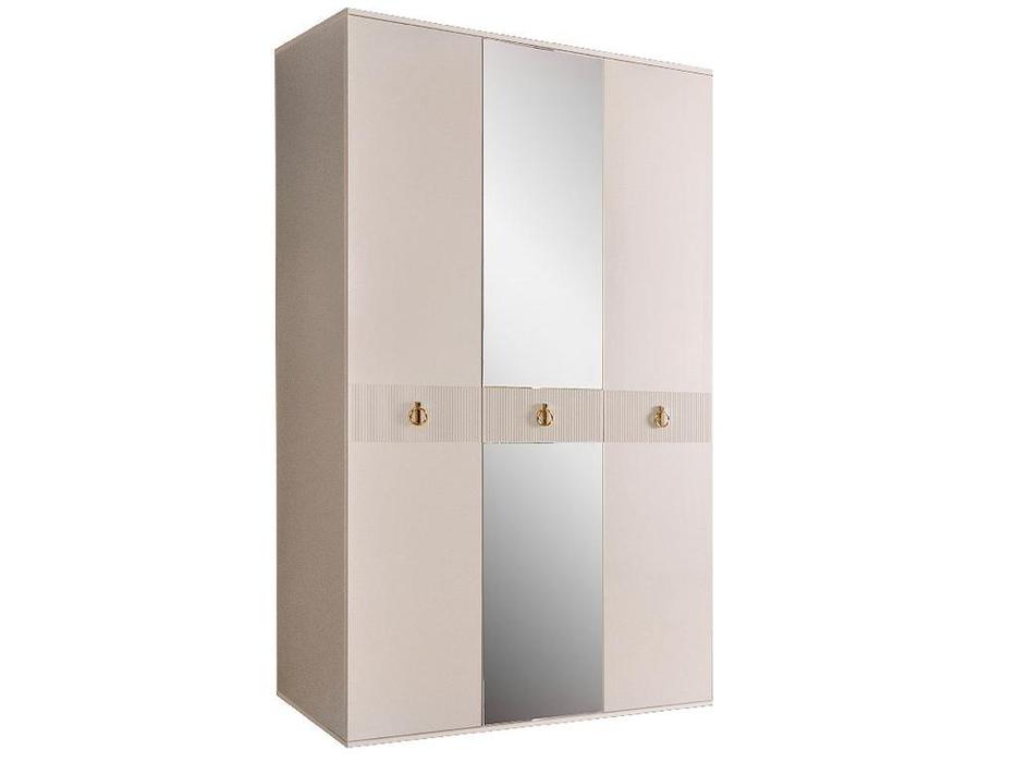 шкаф 3 дверный с зеркалом Римини Соло ЯМ  [РМШ1/3(s)] слоновая кость