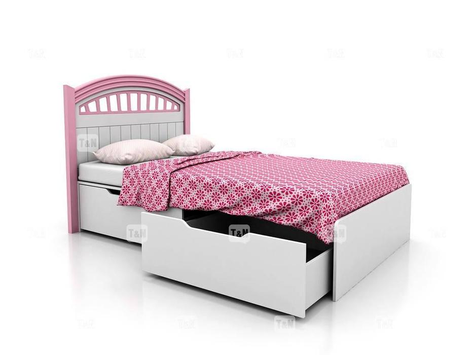 кровать детская  Michael Tomyniki  [91XA21] белый, розовый, зеленый, беж