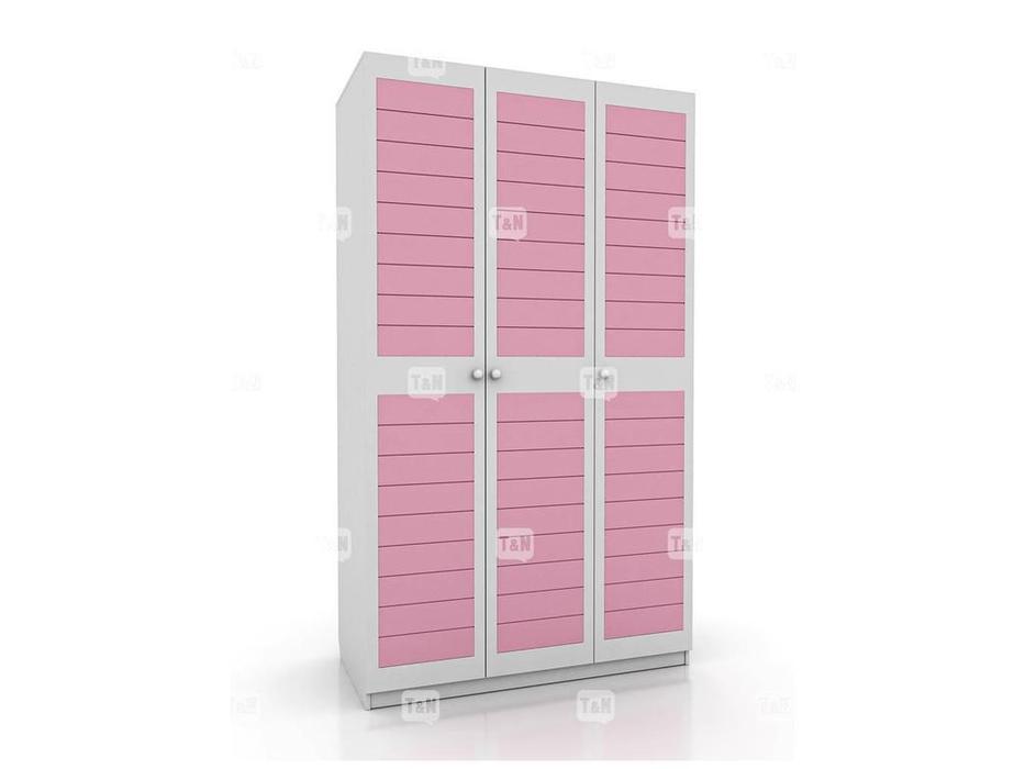 шкаф 3-х дверный  Michael Tomyniki  [91XE30] белый, розовый, зеленый, беж